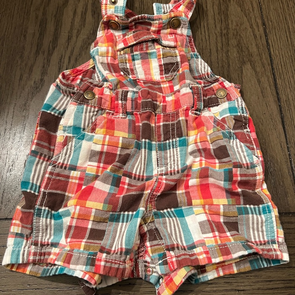Plaid Kids Overalls